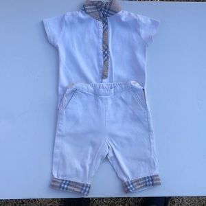 Burberry onesie and pant set